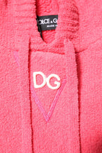 Dolce & Gabbana Red Cotton Knit Hooded Men Pullover Sweater - Zeiniez