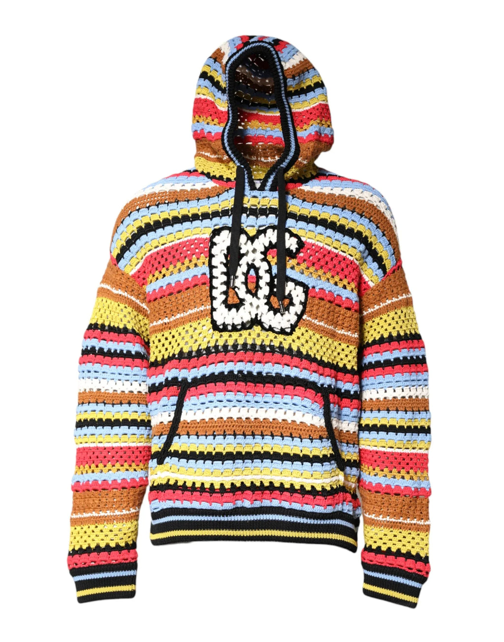 Dolce & Gabbana Multicolor Cotton Hooded Pullover Sweater - Zeiniez