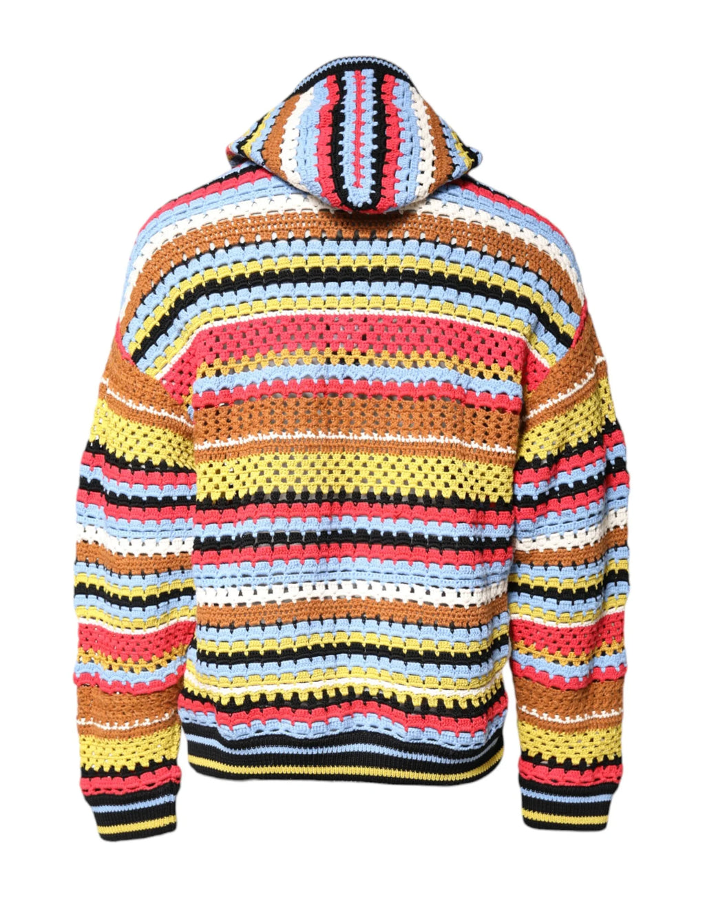 Dolce & Gabbana Multicolor Cotton Hooded Pullover Sweater - Zeiniez