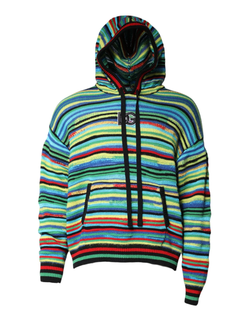 Dolce & Gabbana Multicolor Cotton Hooded Pullover Sweater - Zeiniez