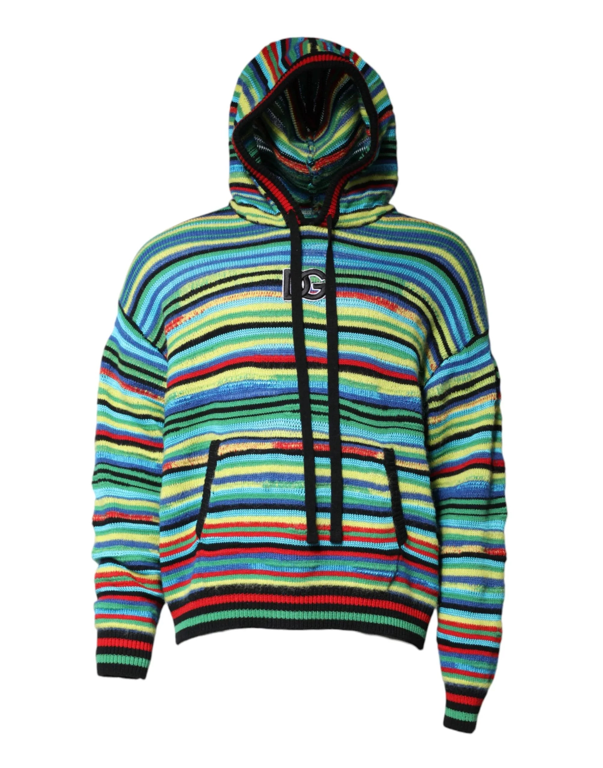 Dolce & Gabbana Multicolor Cotton Hooded Pullover Sweater - Zeiniez