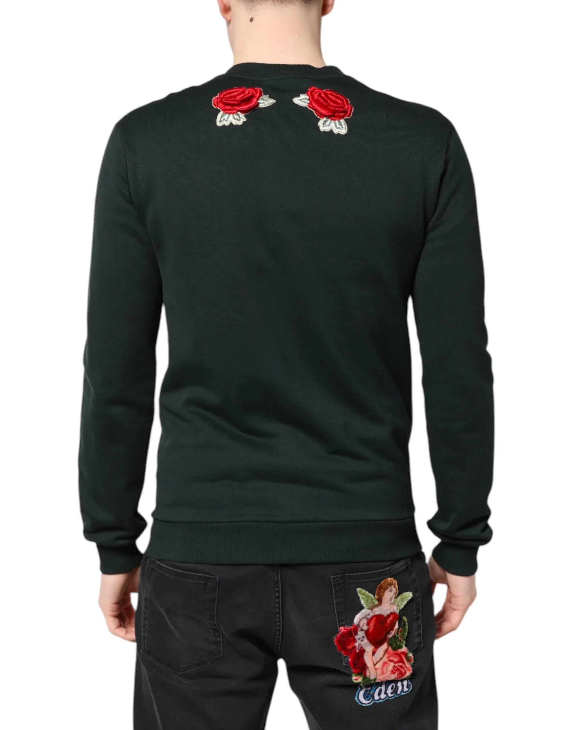 Dolce & Gabbana Black Sequined Embellished Pullover Sweater - Zeiniez