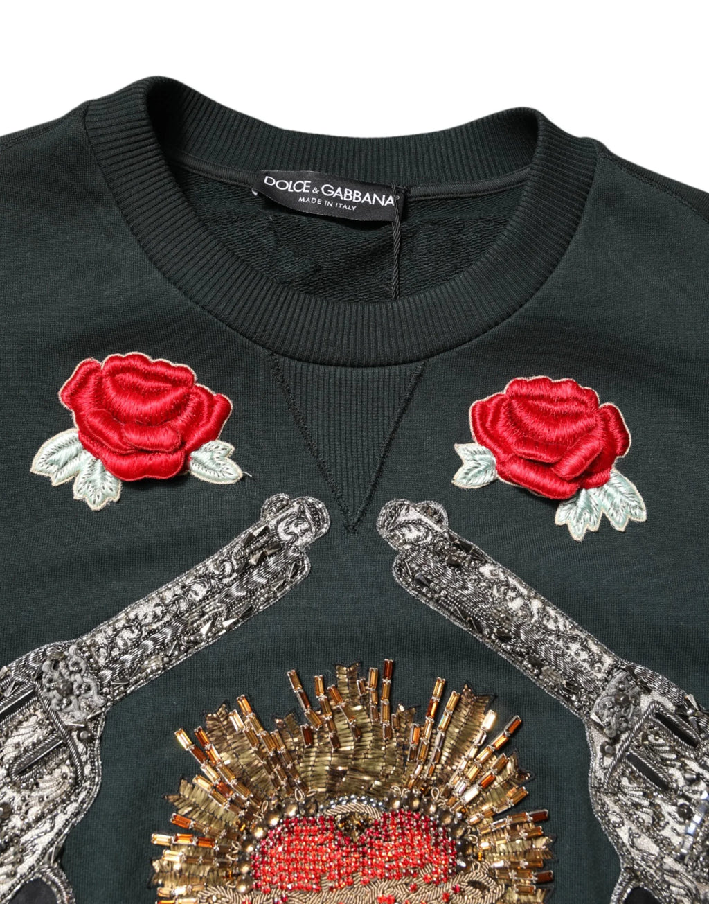 Dolce & Gabbana Black Sequined Embellished Pullover Sweater - Zeiniez