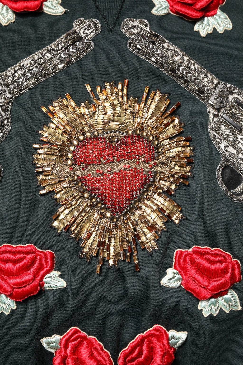 Dolce & Gabbana Black Sequined Embellished Pullover Sweater - Zeiniez