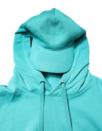 Dolce & Gabbana Green Cotton Hooded Men Sportswear Vest Sweater - Zeiniez