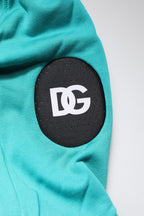 Dolce & Gabbana Green Cotton Hooded Men Sportswear Vest Sweater - Zeiniez