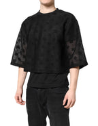 Dolce & Gabbana Black See Through Logo Short Sleeves T-shirt - Zeiniez