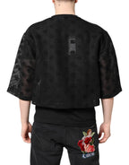 Dolce & Gabbana Black See Through Logo Short Sleeves T-shirt - Zeiniez