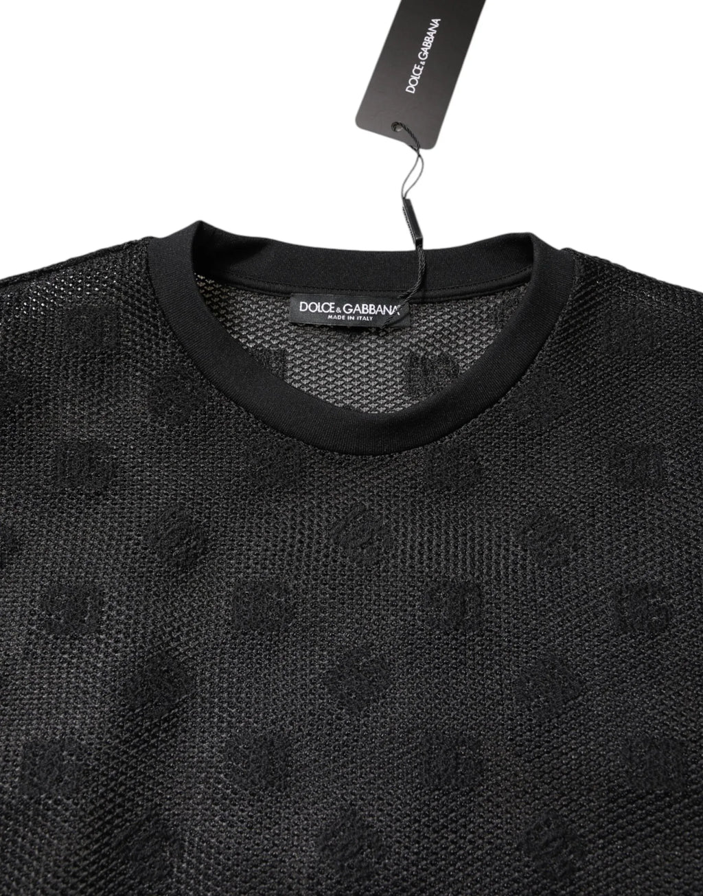 Dolce & Gabbana Black See Through Logo Short Sleeves T-shirt - Zeiniez