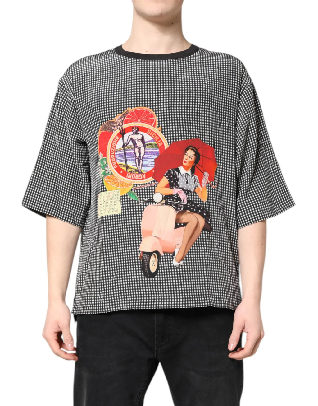 Dolce & Gabbana Black Graphic Print Short Sleeve T-shirt - Zeiniez