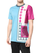 Dolce & Gabbana Multicolor Printed Logo Short Sleeve T-shirt - Zeiniez