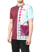 Dolce & Gabbana Multicolor Printed Logo Short Sleeve T-shirt - Zeiniez