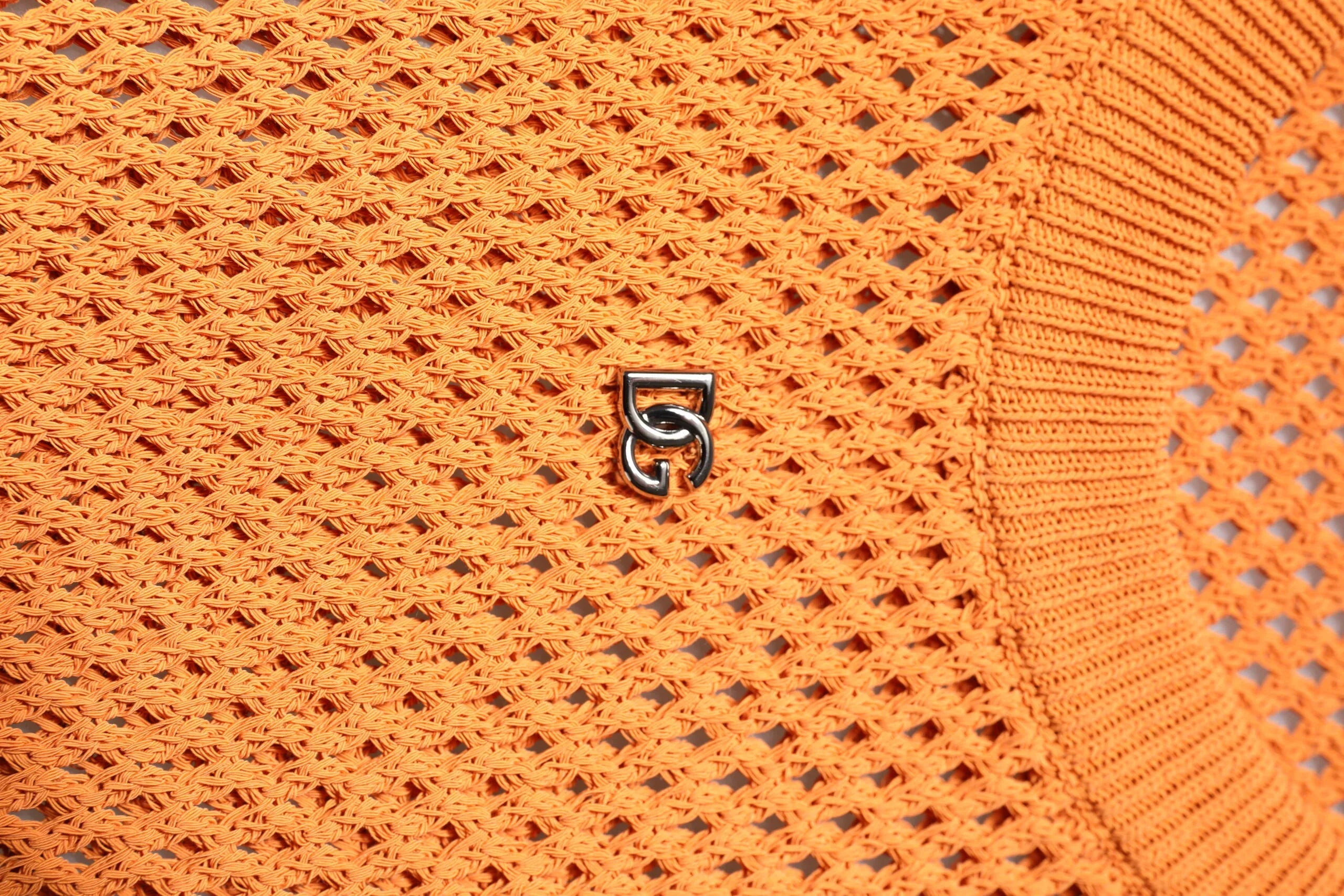 Dolce & Gabbana Orange Cashmere Round Neck Sleeveless T-shirt - Zeiniez