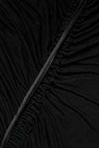 Dolce & Gabbana Black Mesh Trim Bodycon Long Sheath Dress - Zeiniez