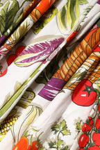 Dolce & Gabbana White Vegetables Sleeveless A-line Dress - Zeiniez