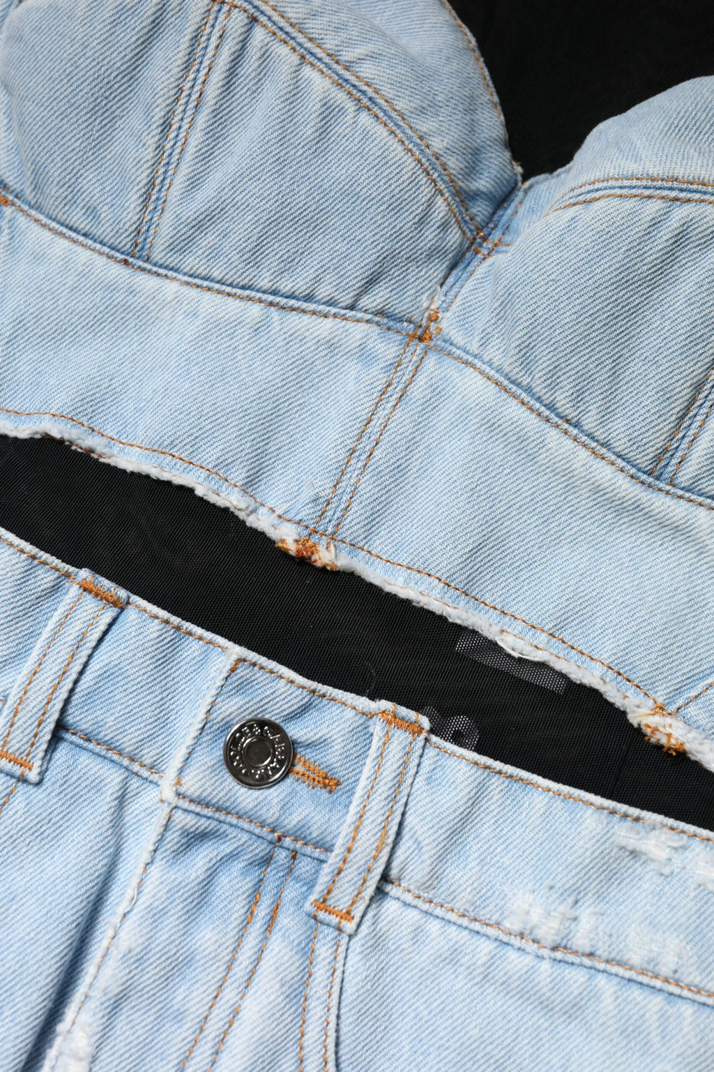 Dolce & Gabbana Black Blue Long Sleeves Denim Mini Dress - Zeiniez