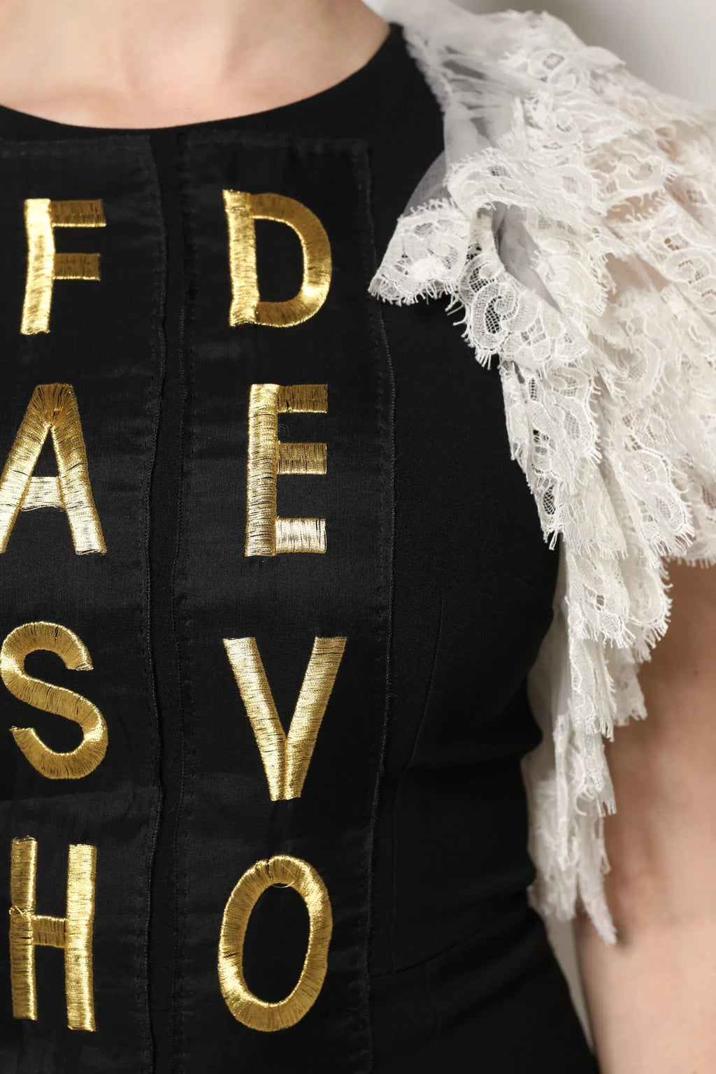 Dolce & Gabbana Black Fashion Devotion Embellish Mini Dress - Zeiniez