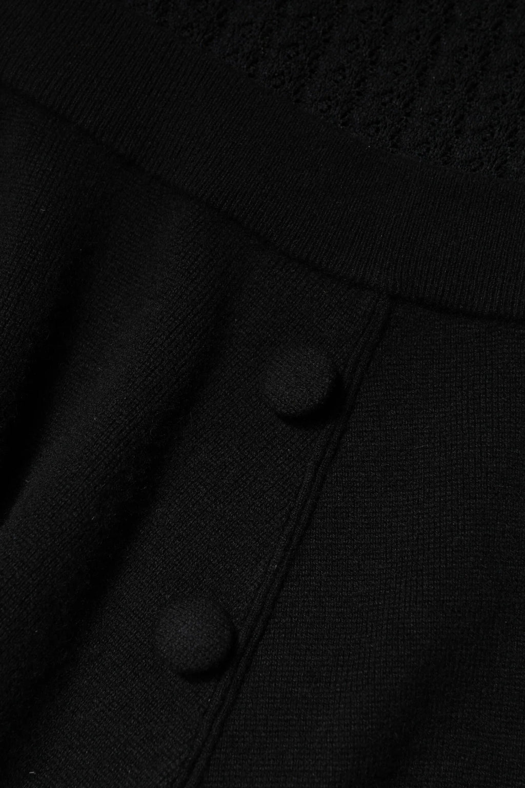 Dolce & Gabbana Black Cashmere Long Sleeves A-line Midi Dress - Zeiniez