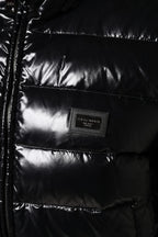 Dolce & Gabbana Black Logo Plaque Full Zip Puffer Jacket - Zeiniez