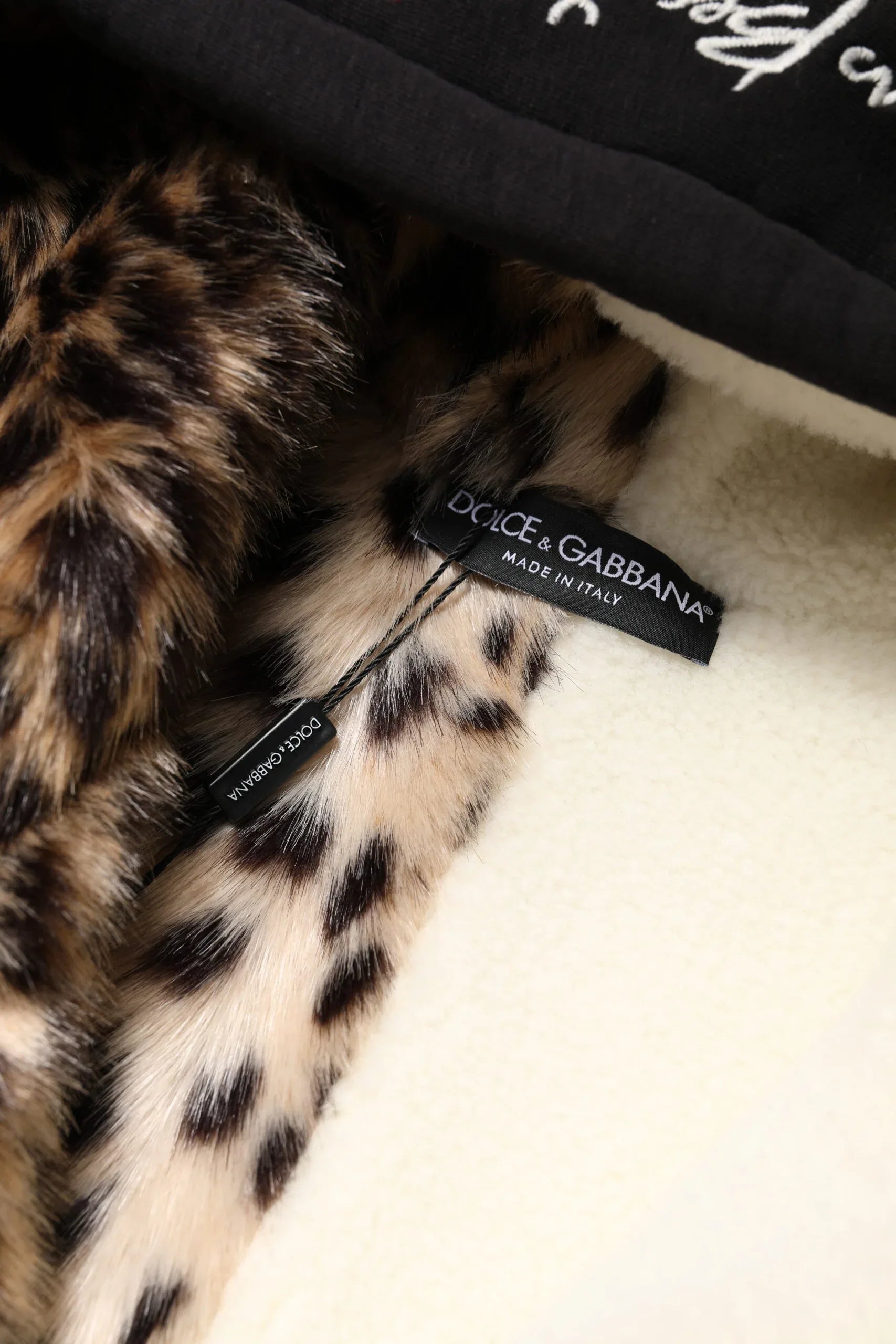 Dolce & Gabbana Black Embroidered Full Zip Hooded Jacket - Zeiniez