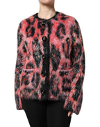 Dolce & Gabbana Red Mohair Wool Button Down Cardigan Sweater - Zeiniez