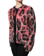 Dolce & Gabbana Red Mohair Wool Button Down Cardigan Sweater - Zeiniez