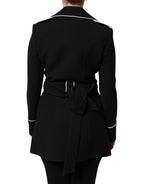 Dolce & Gabbana Black Wool Double Breasted Blazer Jacket