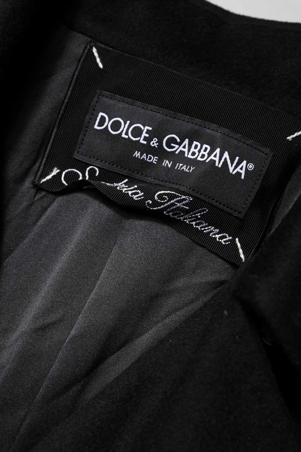 Dolce & Gabbana Black Wool Sartoria Italiano Blazer Jacket