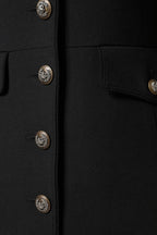 Dolce & Gabbana Black Wool Single Breasted Trench Coat Jacket