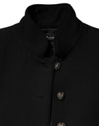 Dolce & Gabbana Black Wool Single Breasted Trench Coat Jacket
