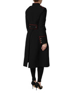 Dolce & Gabbana Black Wool Single Breasted Trench Coat Jacket - Zeiniez