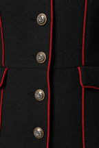 Dolce & Gabbana Black Wool Single Breasted Trench Coat Jacket