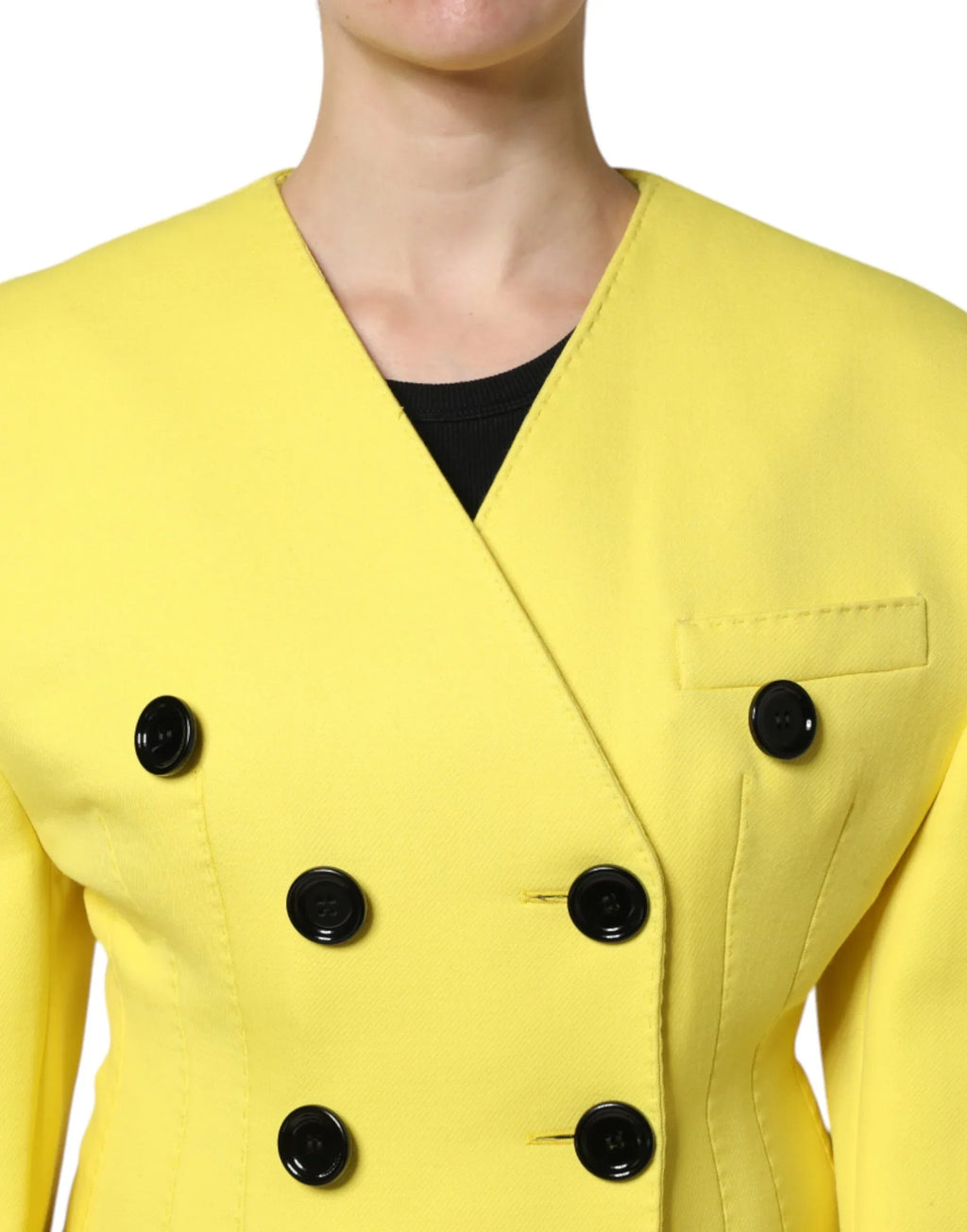 Dolce & Gabbana Yellow Double Breasted Trench Coat Jacket - Zeiniez