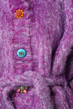 Dolce & Gabbana Purple Button Embellished Trench Coat Jacket - Zeiniez