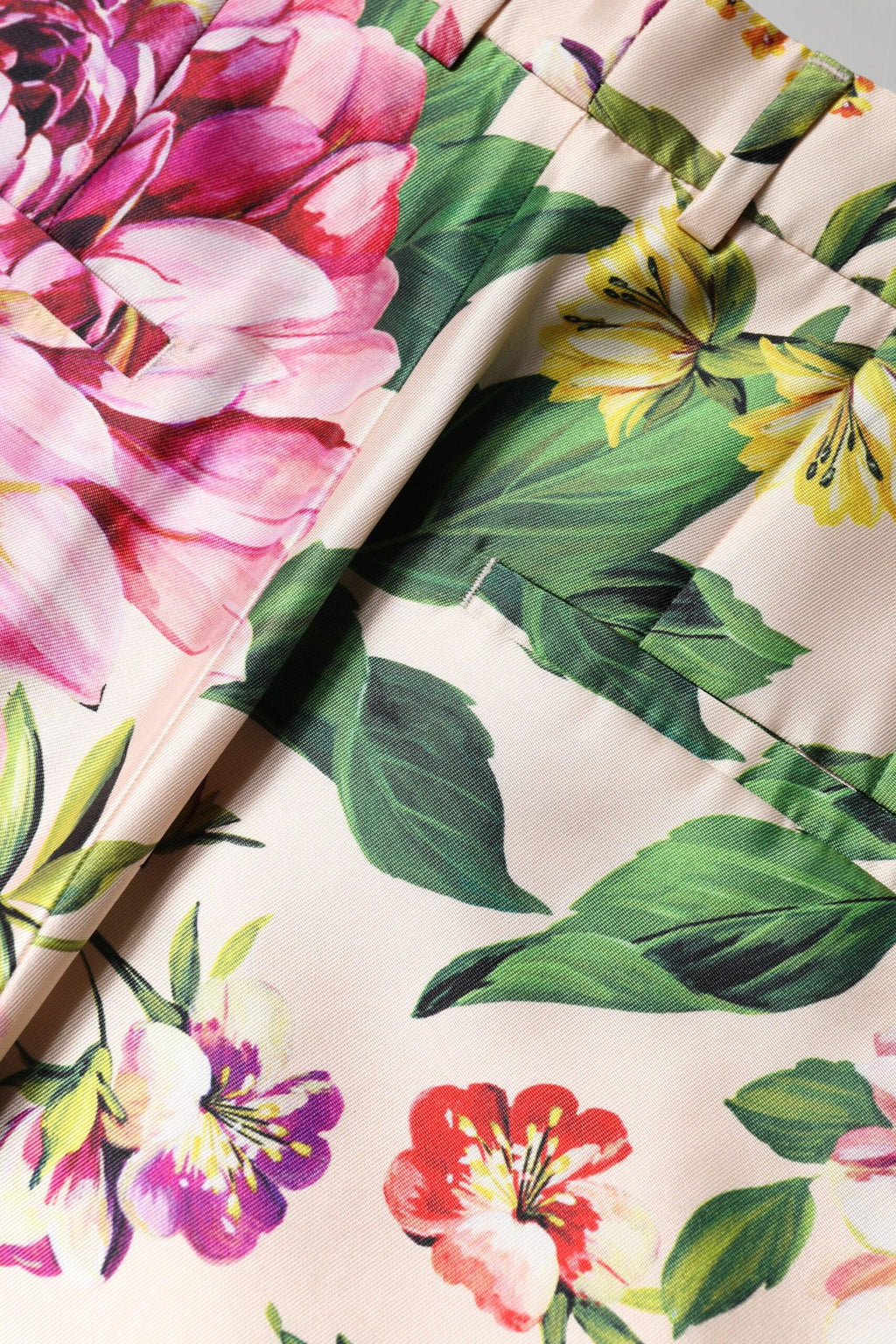 Dolce & Gabbana Multicolor Floral High Waist Straight Pants - Zeiniez