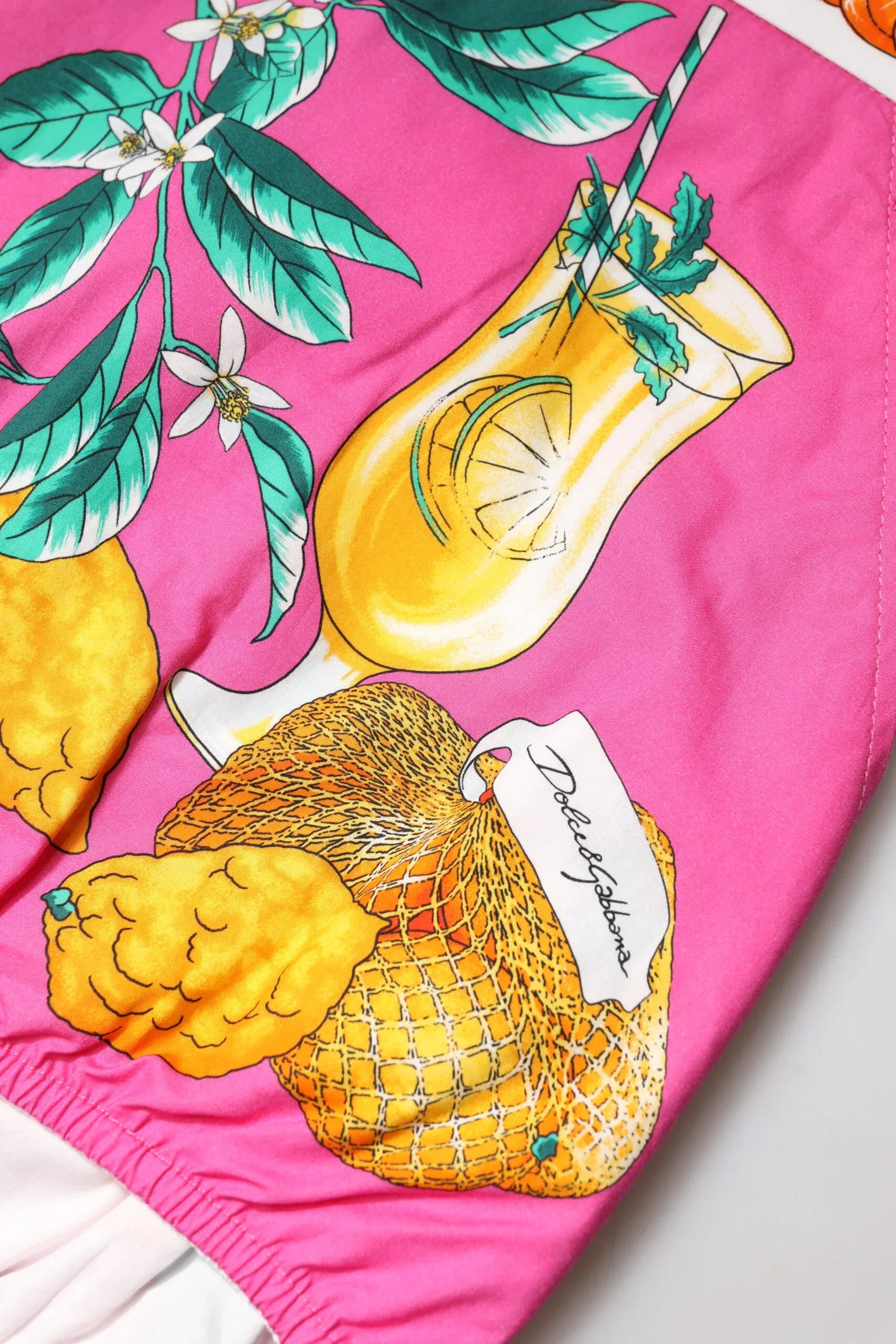 Dolce & Gabbana Pink Printed High Waist Hot Pants Shorts - Zeiniez