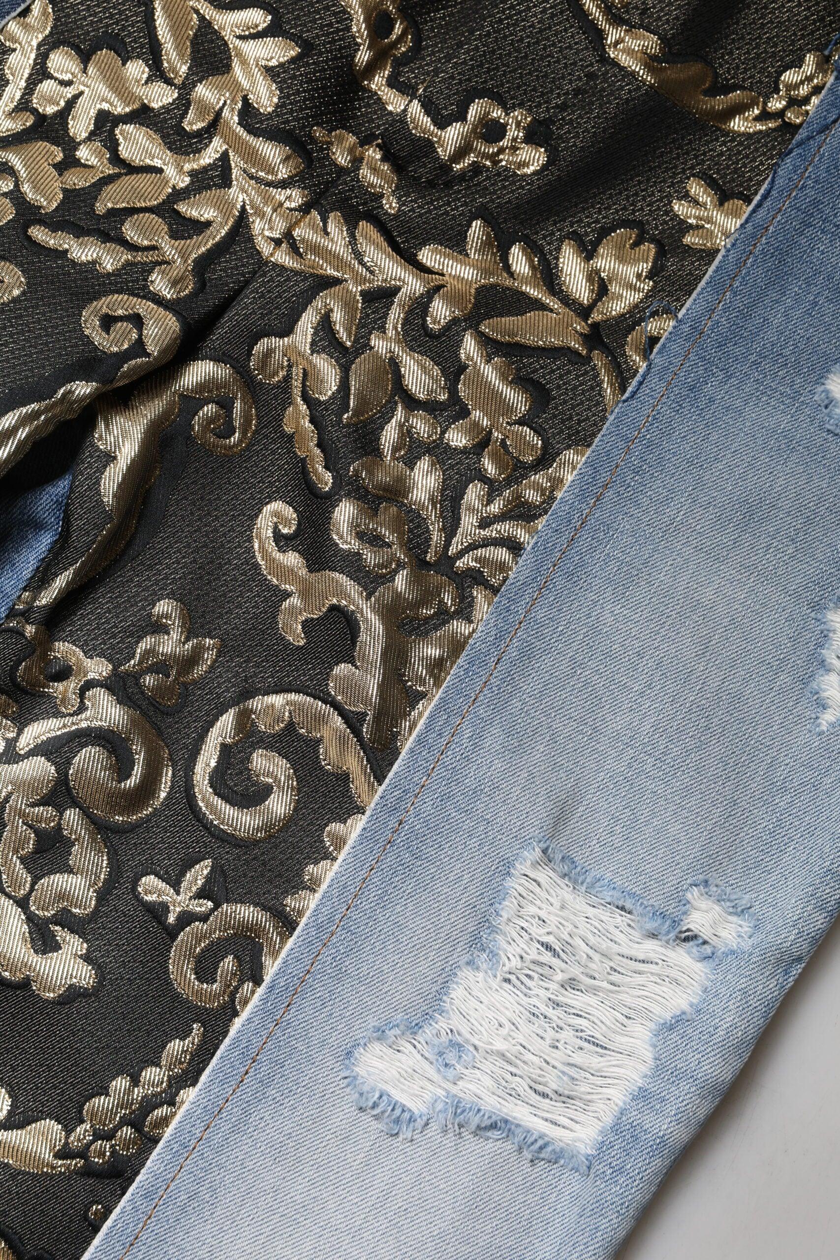 Dolce & Gabbana Multicolor Patchwork High Waist Denim Jeans - Zeiniez