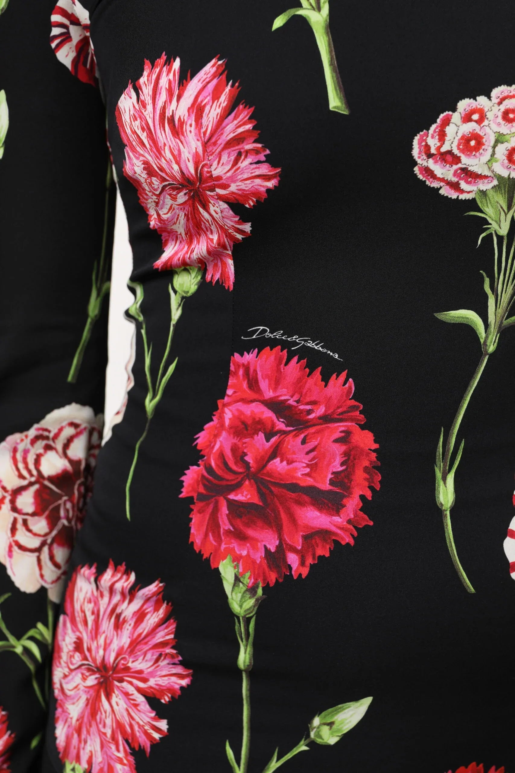 Dolce & Gabbana Black Floral Long Sleeve Women Blouse Top - Zeiniez