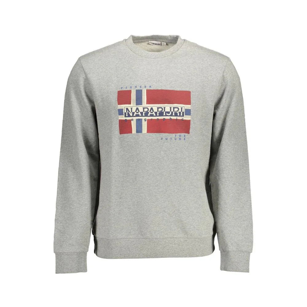 Napapijri Grigio Cotton Men Sweatshirt - Zeiniez