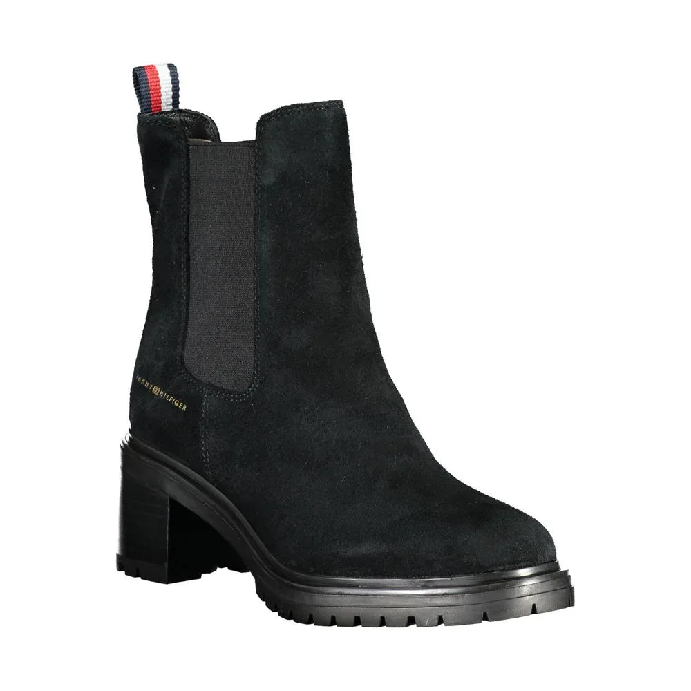 Tommy Hilfiger Black Leather Women Boot - Zeiniez