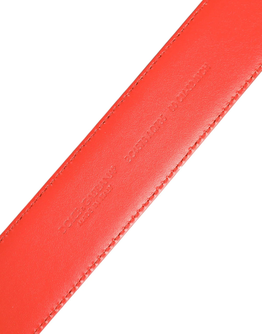 Dolce & Gabbana Orange Gold Tone Metal Logo Buckle Belt - Zeiniez