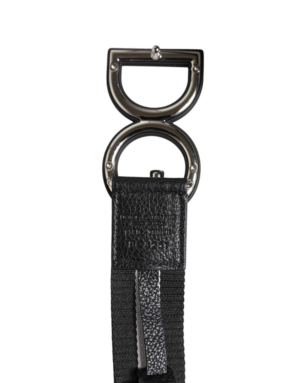 Dolce & Gabbana Black Polyester Logo Print DG Buckle Belt - Zeiniez
