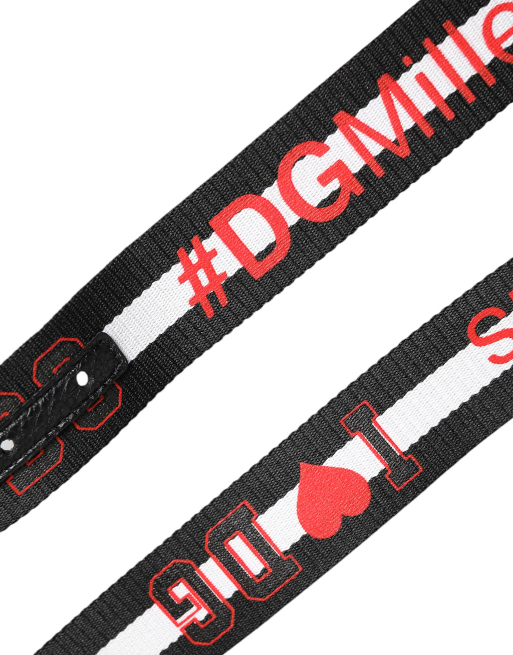 Dolce & Gabbana Black Cotton Logo Print DG Buckle Belt - Zeiniez