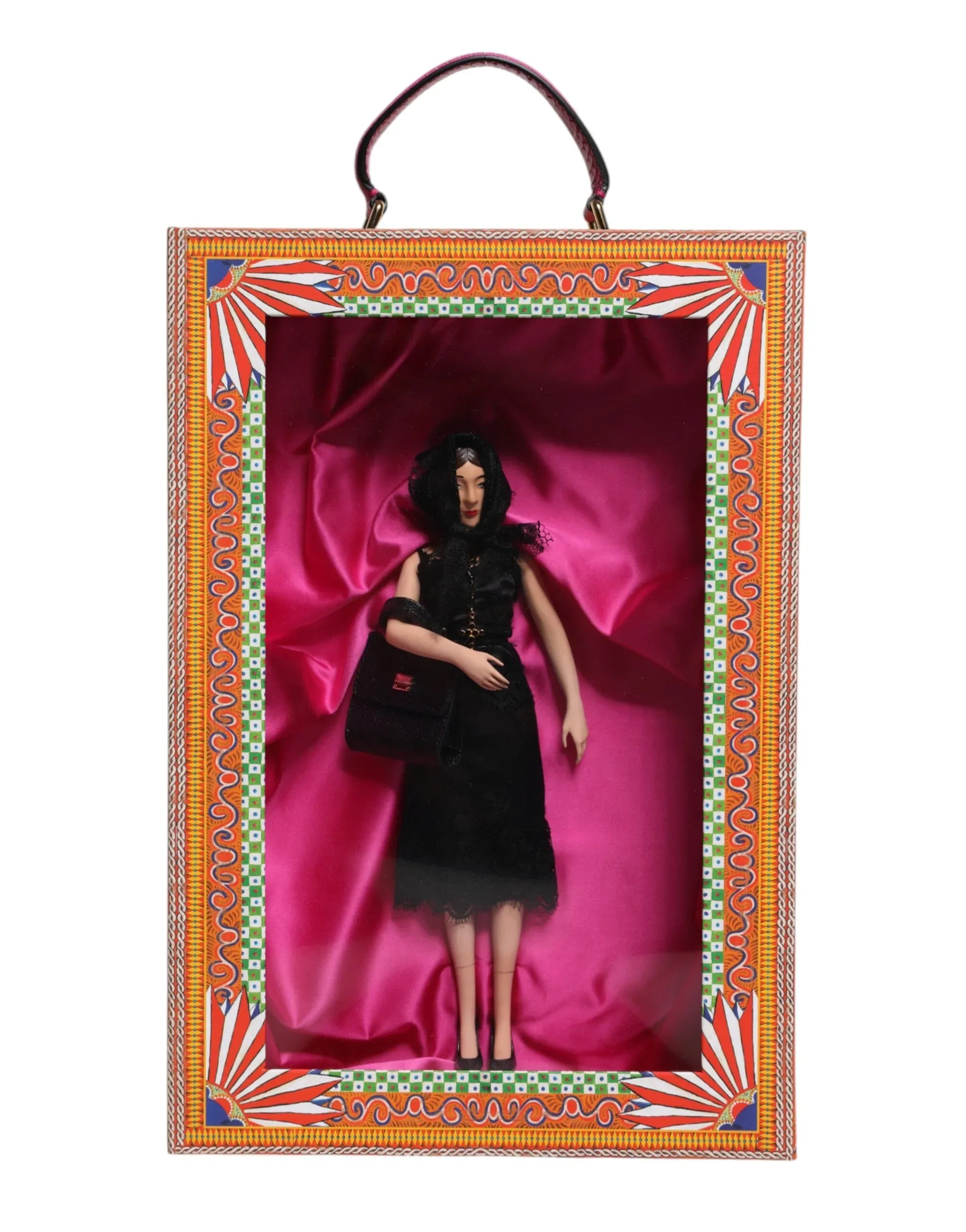 Dolce & Gabbana Black Dress Ceramic Porcelain Fashion Leather Sicily Dolls - Zeiniez