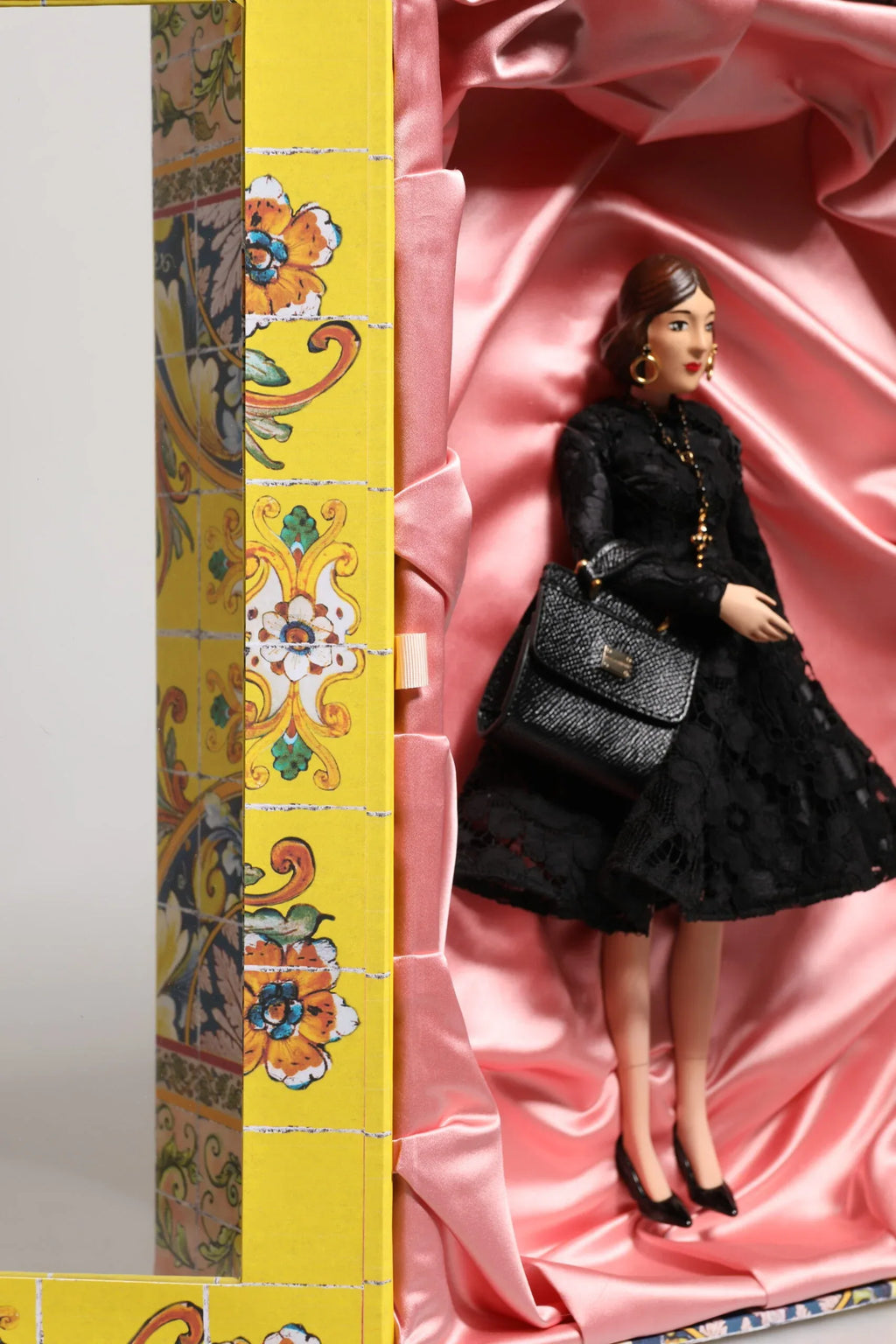 Dolce & Gabbana Black Dress Ceramic Porcelain Fashion Leather Sicily Dolls - Zeiniez