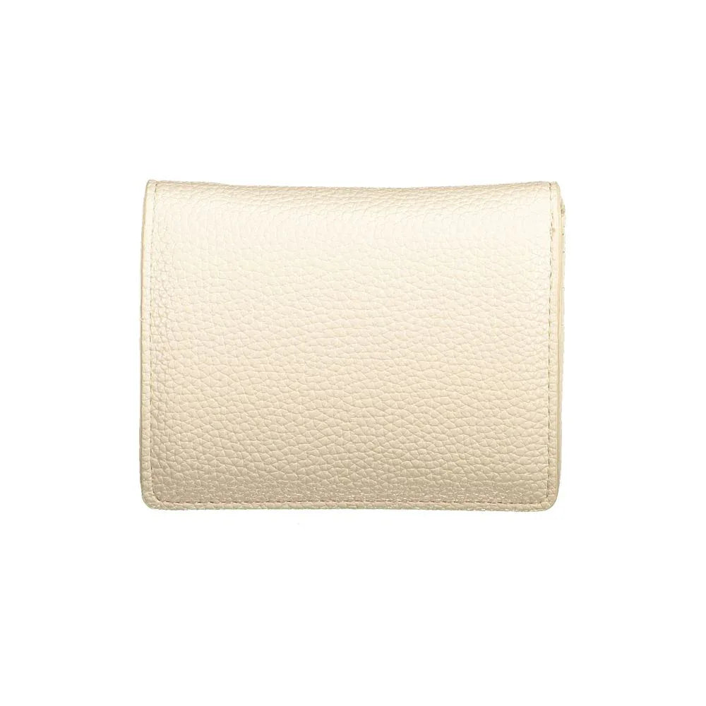 Mario Valentino Beige Polyurethane Women Wallet - Zeiniez