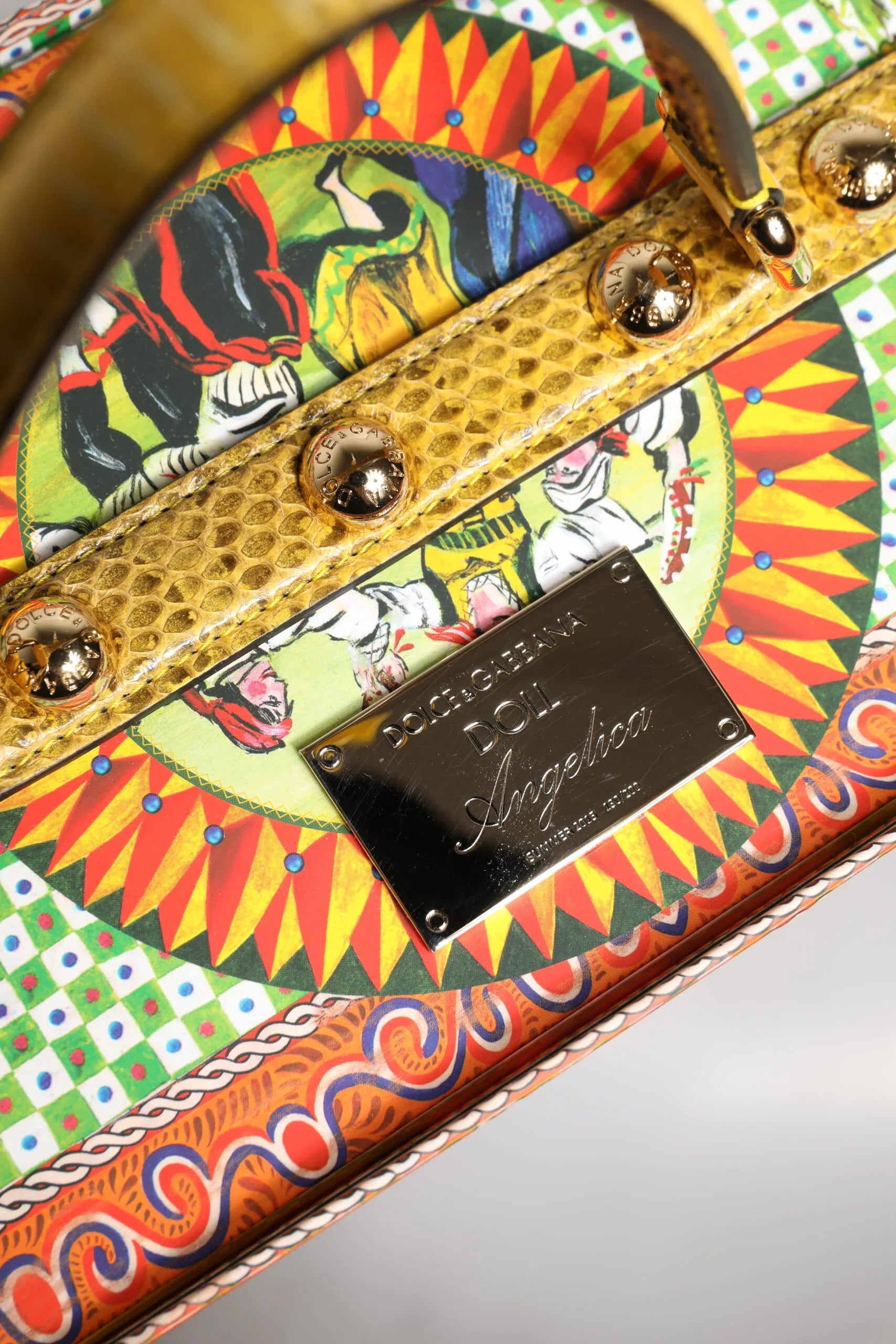 Dolce & Gabbana Red Dress Ceramic Porcelain Fashion Box Leather Sicily Dolls - Zeiniez