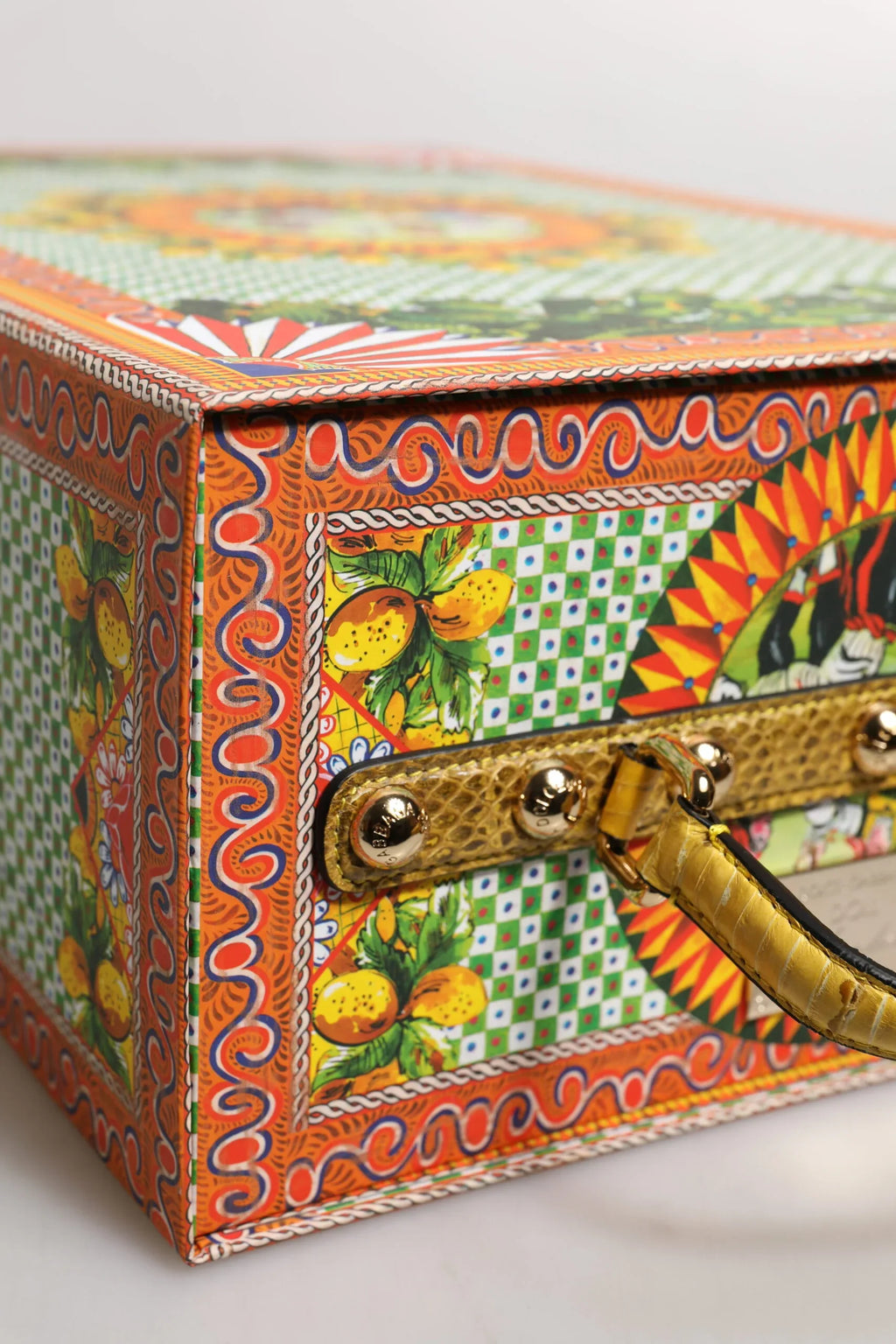 Dolce & Gabbana Red Dress Ceramic Porcelain Fashion Box Leather Sicily Dolls - Zeiniez