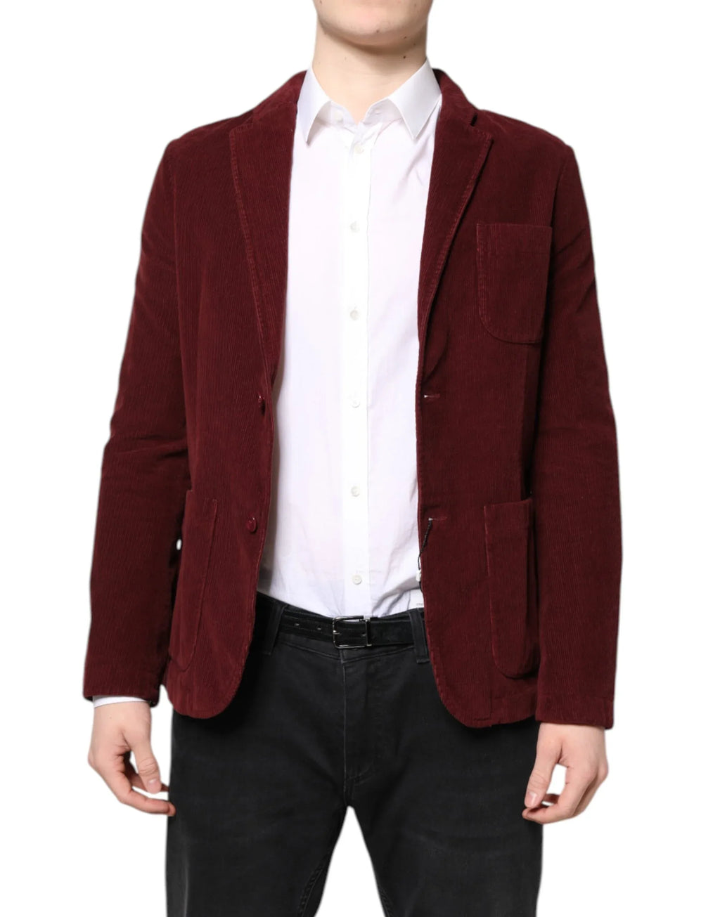 GF Ferre Maroon Corduroy Regular Fit Men Coat Blazer Jacket - Zeiniez