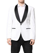 Dolce & Gabbana White Nylon Single Breasted Coat Blazer - Zeiniez